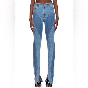 Mugler Spiral split-hem skinny jeans